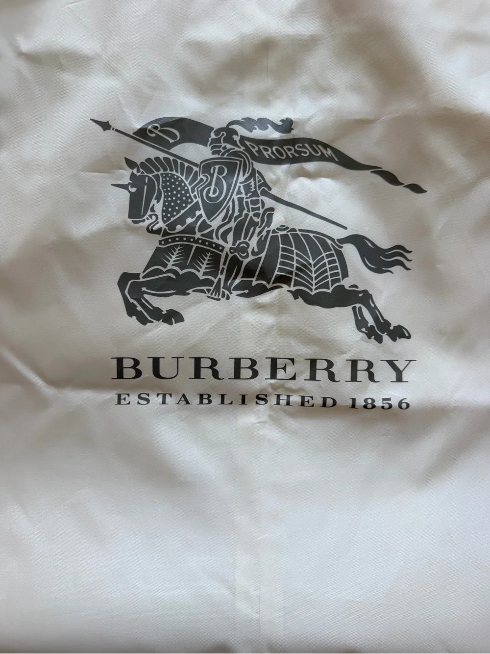 Rare Burberry Coat Dust Cover Storage Garment Bag Knight Logo 51